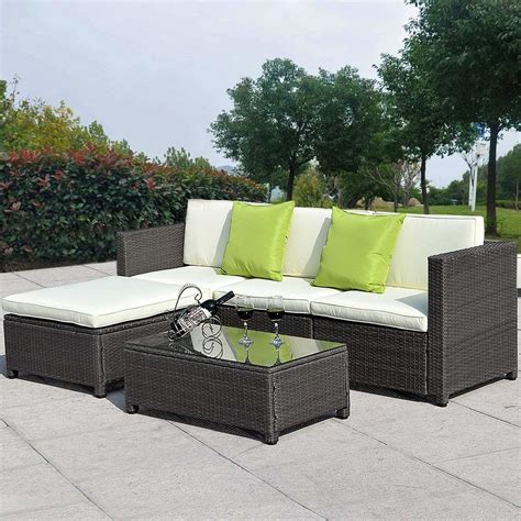 Muebles De Ratan Para Jardin Set   $ 15,645.00 en Mercado ...