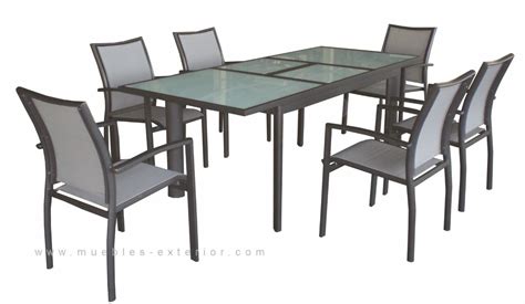 Muebles de Terraza / sillas y mesas de aluminio y textilene
