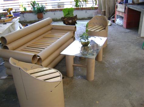 Muebles hechos con tubos de cartón | Construccion y ...