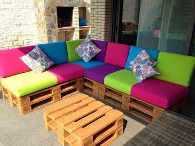 Mueblesdepalets.net: Sofá de colores para la terraza ...