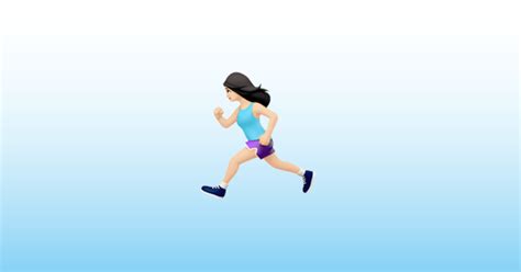 Mujer corriendo: tono de piel claro Emoji