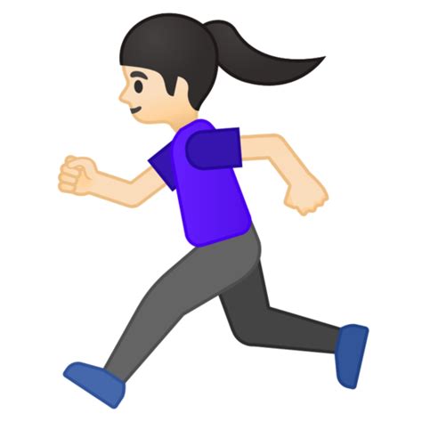Mujer Corriendo: Tono De Piel Claro Emoji