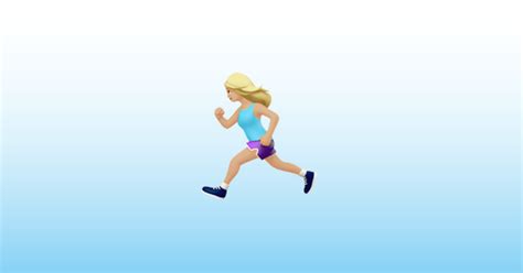 Mujer corriendo: tono de piel claro medio Emoji