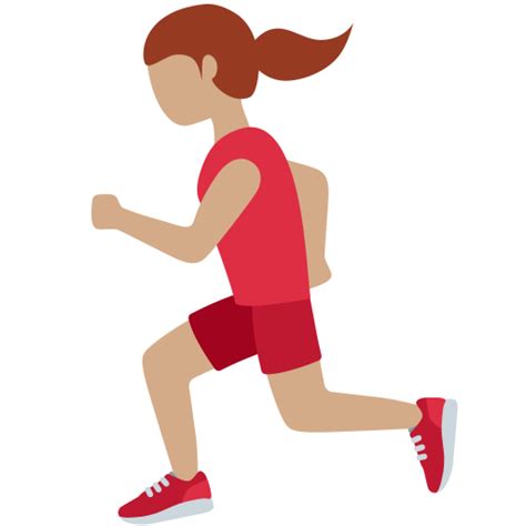 Mujer Corriendo: Tono De Piel Medio Emoji