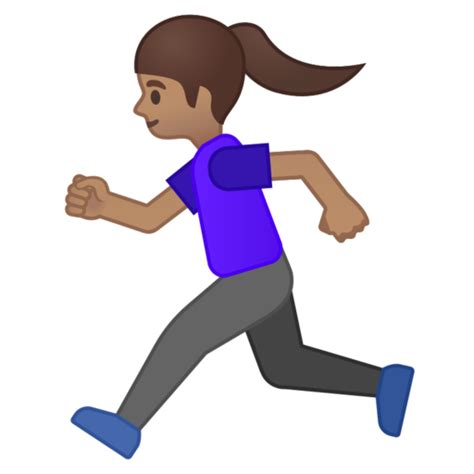Mujer Corriendo: Tono De Piel Medio Emoji