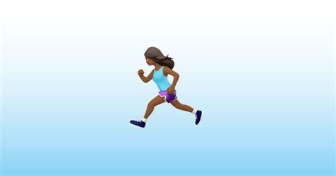 Mujer corriendo: tono de piel oscuro medio Emoji