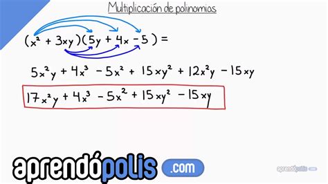 Multiplicación de polinomios   YouTube