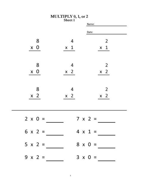 Multiplication worksheets for Grade 2 & 3   20 sheets/ pdf ...