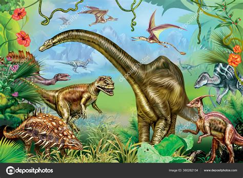 Mundo Antiguo Dinosaurios Dinosaurios Gigantes Mesozoico ...