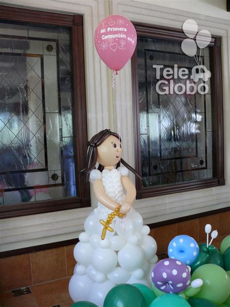Muñeca de Primera Comunión con globos | Communion for ...