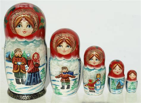 Munecas rusas invierno en Matrioskas.net
