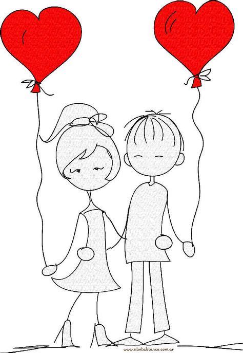 muñecos Palito san valentín | Dibujos de amor, Dibujos y ...