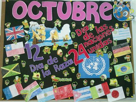 Mural Octubre/ Bulletin Board | Classroom decor, Mural, Teacher life