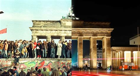 Muro de Berlim   antes e depois da queda