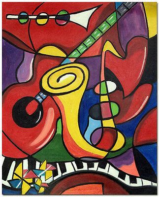 Music Instruments   Genuine Hand Painted Pablo Picasso Oil ...