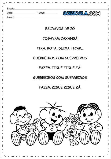 Música infantil Escravos de Jò — SÓ ESCOLA