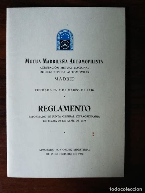 mutua madrileña automovilista   memoria, reglam   Comprar ...