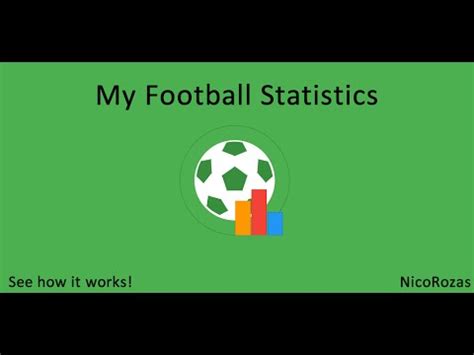 My Football Stats   Tutorial   YouTube