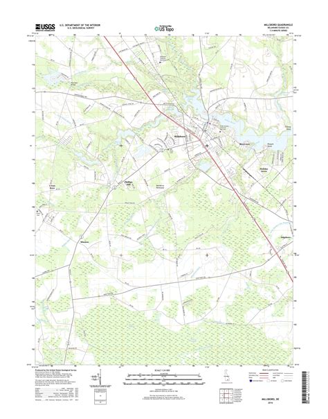 MyTopo Millsboro, Delaware USGS Quad Topo Map