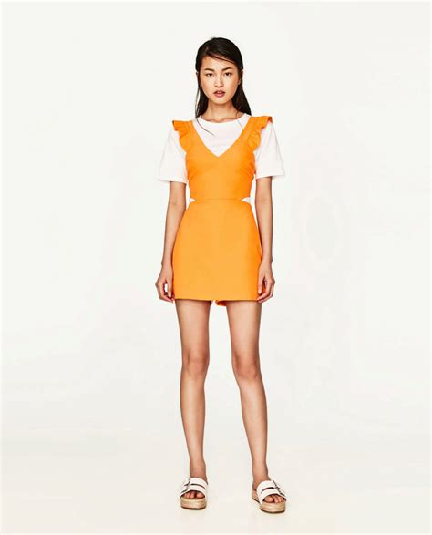 Naranja ácida | Zara: monos cortos, tendencia del verano ...