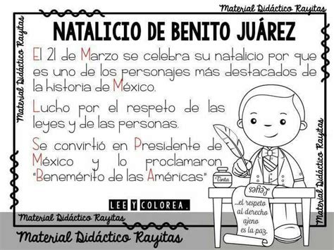 Natalicio | Benito juarez para niños, Natalicio de benito juarez ...