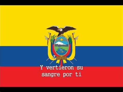 National Anthem of Ecuador Instrumental with lyrics   YouTube