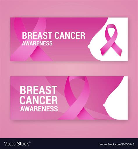 National breast cancer awareness banner design Vector Image
