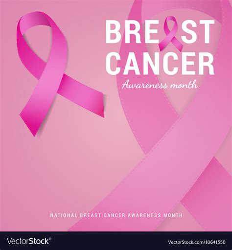 National Breast cancer awareness month background Vector Image