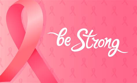National Breast Cancer Awareness Month banner. Be Strong By LiluArt ...