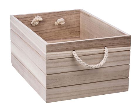 Natural Wooden Crate Large from Storage Box