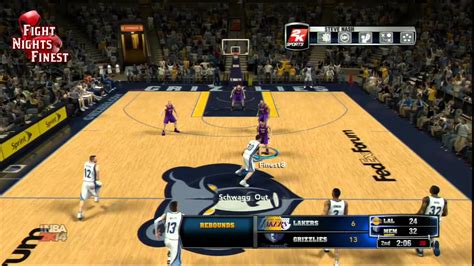 NBA 2K14 Online Ranked Match   Los Angeles Lakers vs Memphis Grizzlies ...