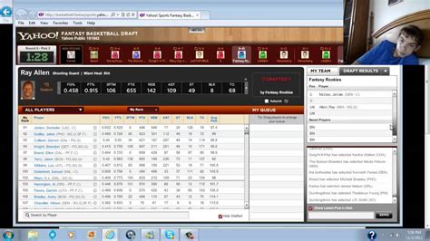 NBA Fantasy Basketball 2012 2013 Yahoo Sports Draft   YouTube