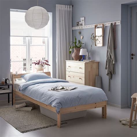 NEIDEN Bed frame   pine/Luröy   IKEA | Bed frame, Ikea twin bed, Ikea