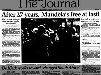 Nelson Mandela   Fishwrap The official blog of Newspapers.com