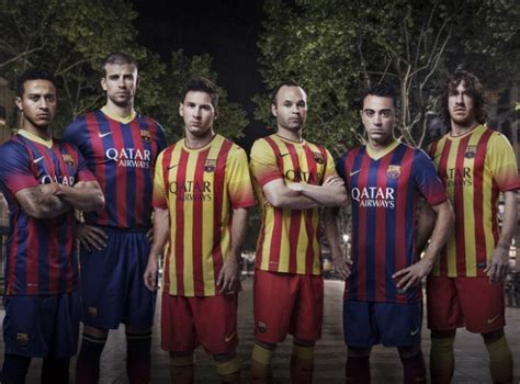 New Barcelona Kits 13 14 Nike Barca Home Away Senyera ...