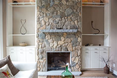 New England Style Design: Fireplace, Chimney, Columns, and ...