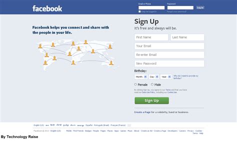 New Look To Facebook Login Page ~ Technology Raise