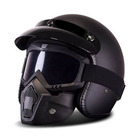 New Motorcycle Helmet Retro Vintage Synthetic Casco Moto ...