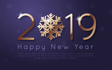 New Year 2019 background design   Vector download