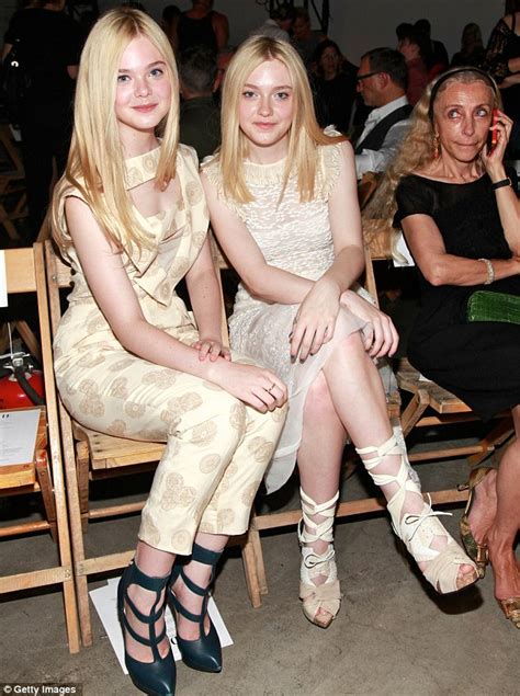 New York Fashion Week 2011: Elle Fanning, 13, towers over ...