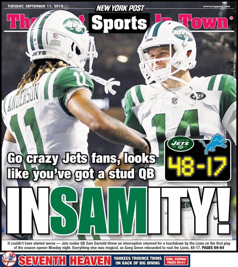 New York Post Sports on Twitter:  The back page: Sam ...