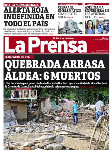 Newspaper La Prensa  Honduras . Newspapers in Honduras ...