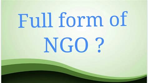 Ngo full form in hindi/with their meaning   YouTube