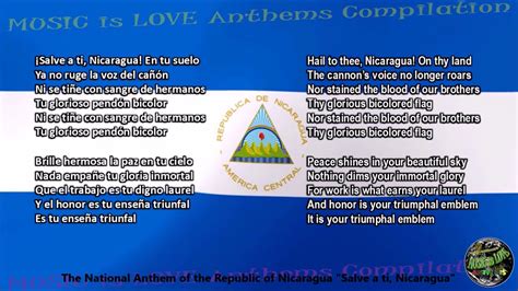 Nicaragua National Anthem with music, vocal and lyrics ...