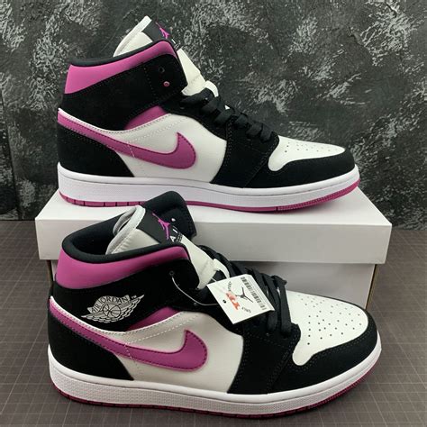 Nike Air Jordan 1 Mid Black Pink White – FOOTZONESPAIN