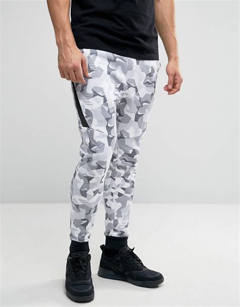 Nike | Nike Tech Fleece Camo Joggers In White 823499 100