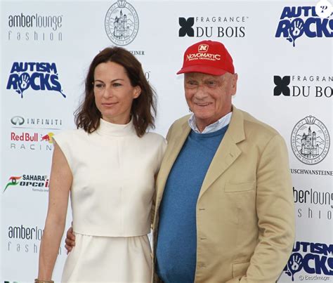 Niki Lauda et sa femme Birgit Wetzinger lors de la Amber ...