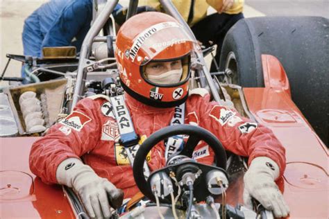 Niki Lauda in the Ferrari cockpit, Bitish GP, Silverstone ...
