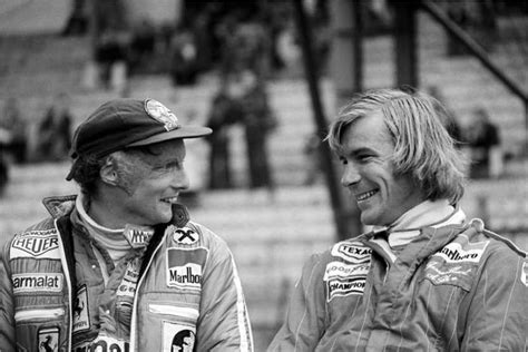 Niki Lauda y James Hunt, Formula 1 GP, Bélgica 1977 ...