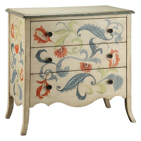 Niles 3 Drawer Floral Chest   Decorative Chests at Hayneedle